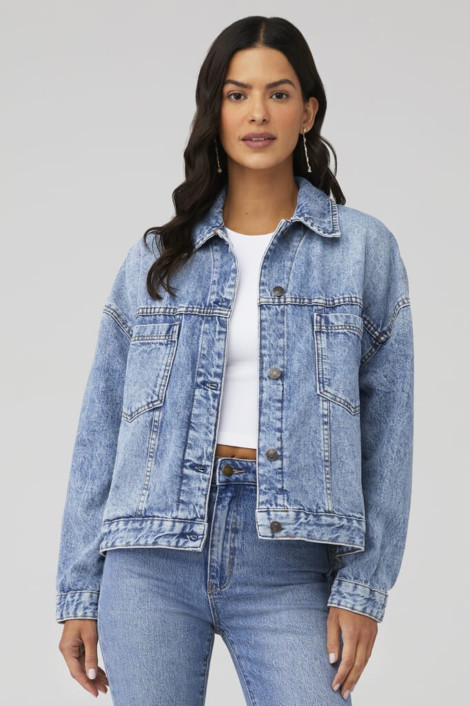 Free People | Opal Swing Denim Jacket in Ocean Night| FashionPass