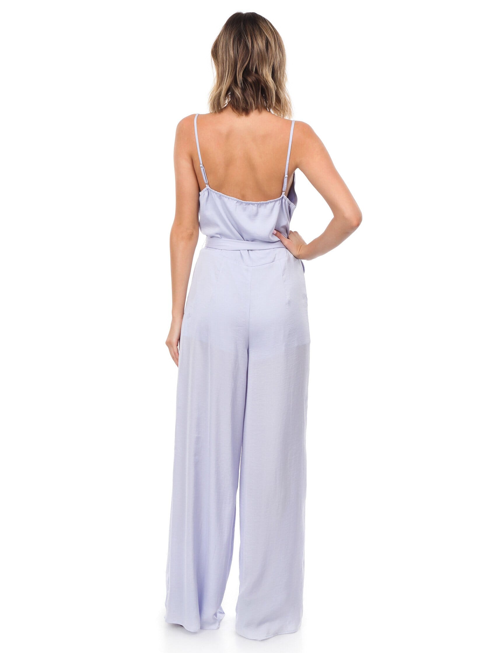 The Jetset Diaries Opal Cowl Neck Jumpsuit in Lavender