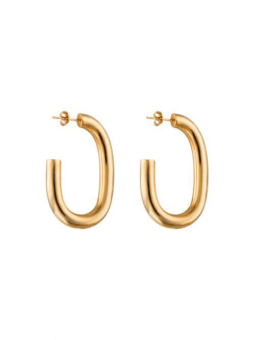 BLING BAR | Oval Hoops in Gold| FashionPass