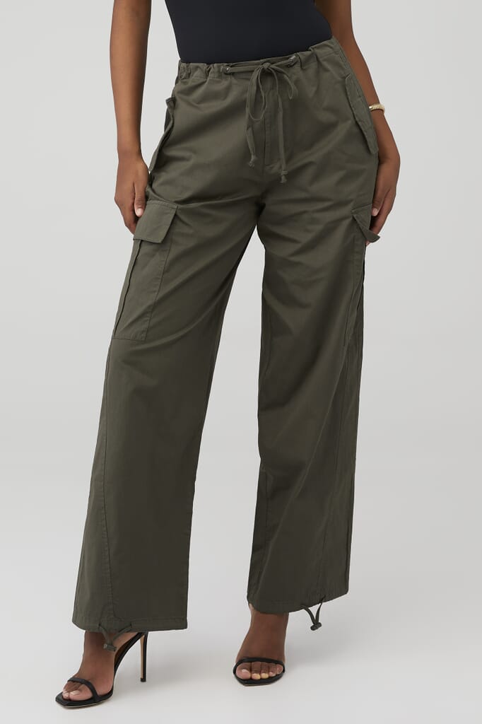 Good American | Parachute Pant in Fatigue001| FashionPass