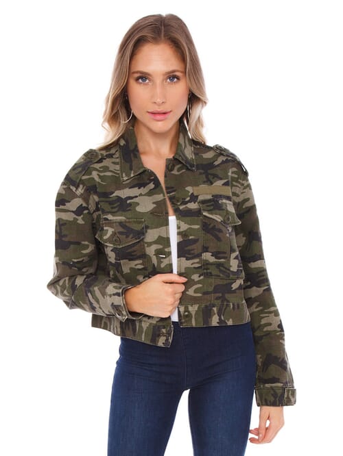 PISTOLA | Parker Platoon Cropped Military Jacket in Platoon | FashionPass