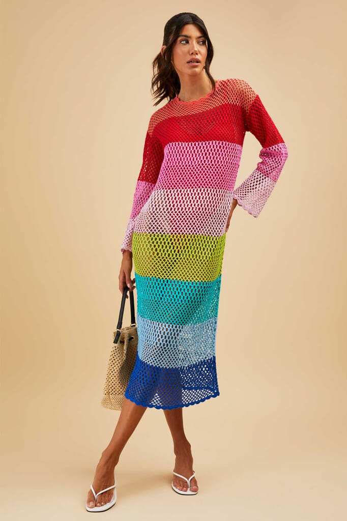Show Me Your Mumu | Paula Dress in Multi Stripe| FashionPass Show Me Your Mumu | Paula Dress in Multi Stripe| FashionPass