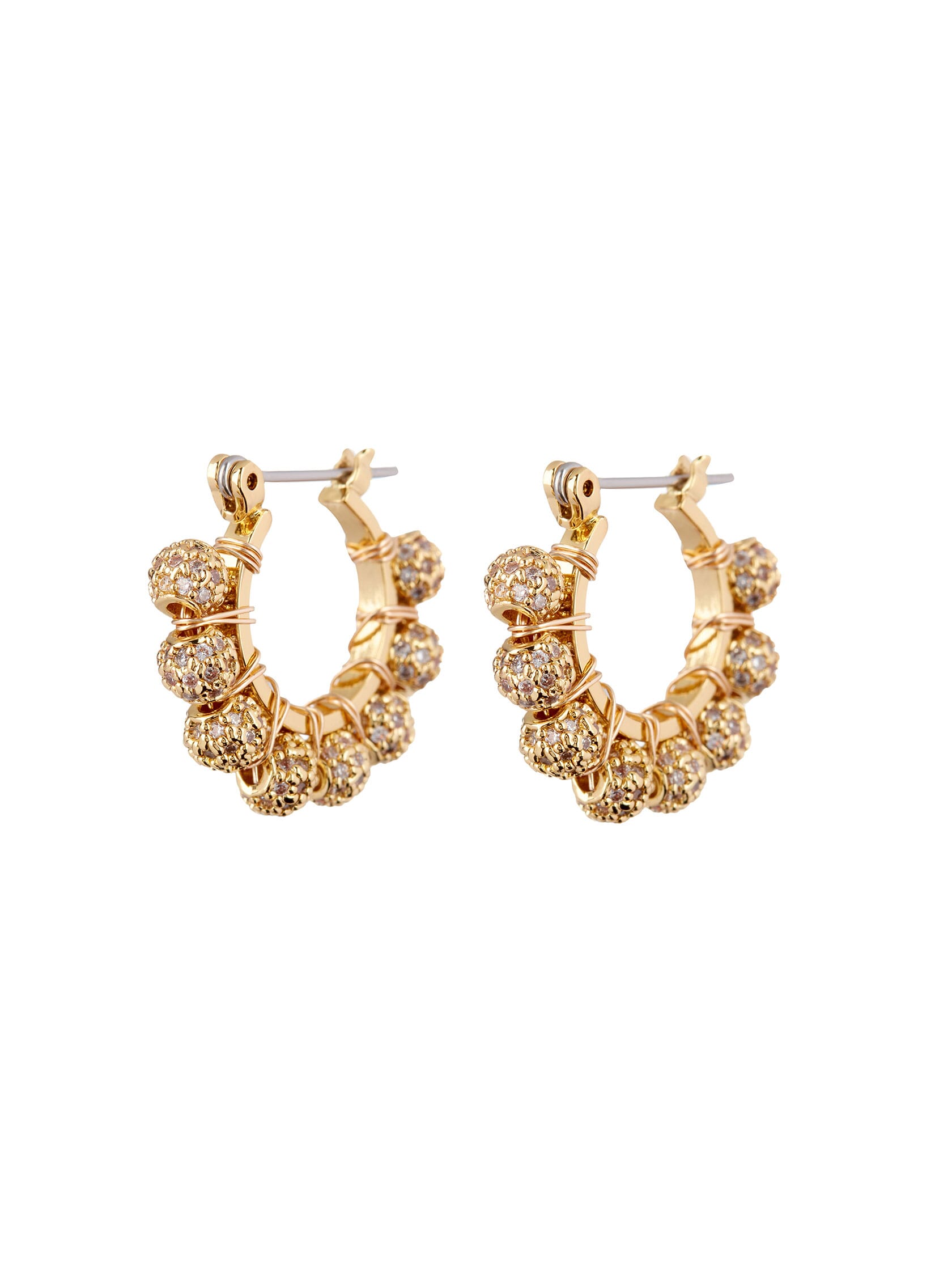 Luv Aj | Pave Dome Wrap Hoops in Gold| FashionPass