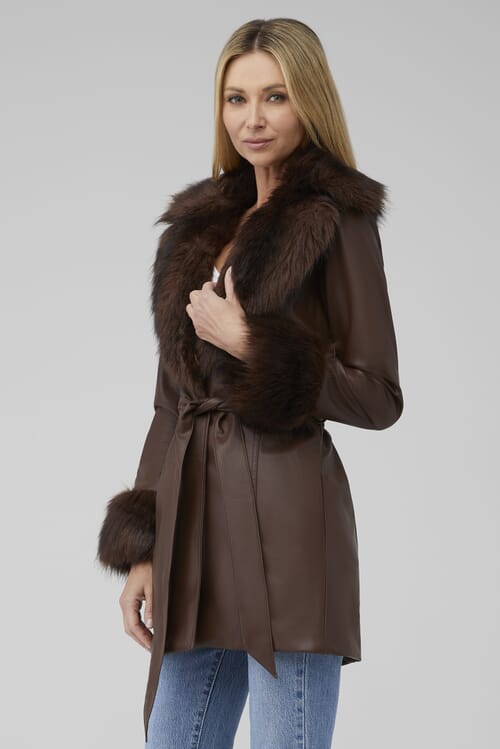 Show Me Your Mumu | Penny Lane Coat in Cocoa Faux Leather | FashionPass