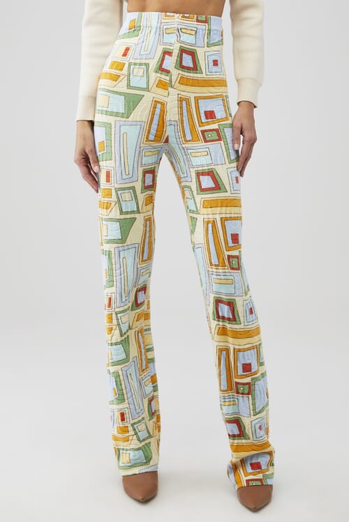 House Of Sunny | Pepperland Pant in Puzzle Print | FashionPass