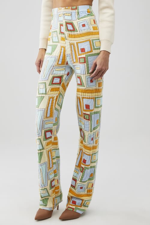 House Of Sunny | Pepperland Pant in Puzzle Print | FashionPass