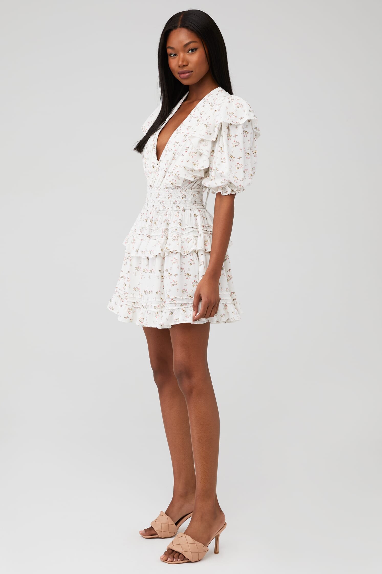 New! NWT JEN’S PIRATE BOOTY Almond Lace Ruffled Cotton Mini Dress 