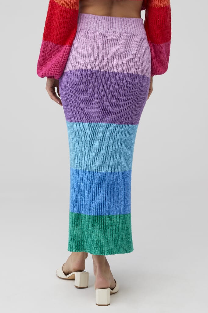 Show Me Your Mumu | Pippa Sweater Skirt in Sunset Stripe Cotto| FashionPass