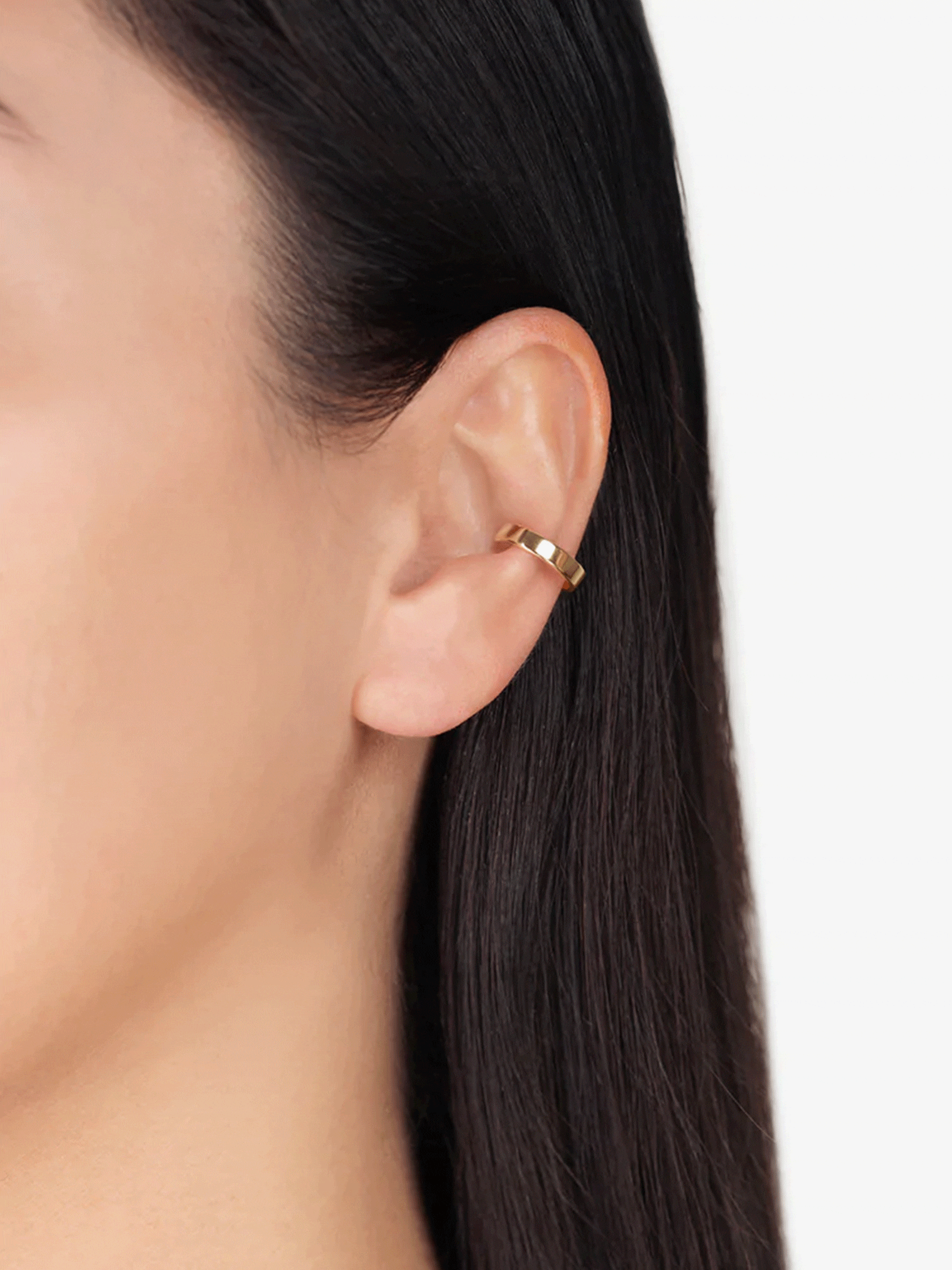 SHASHI | Plain Ear Cuff Set in Gold| FashionPass