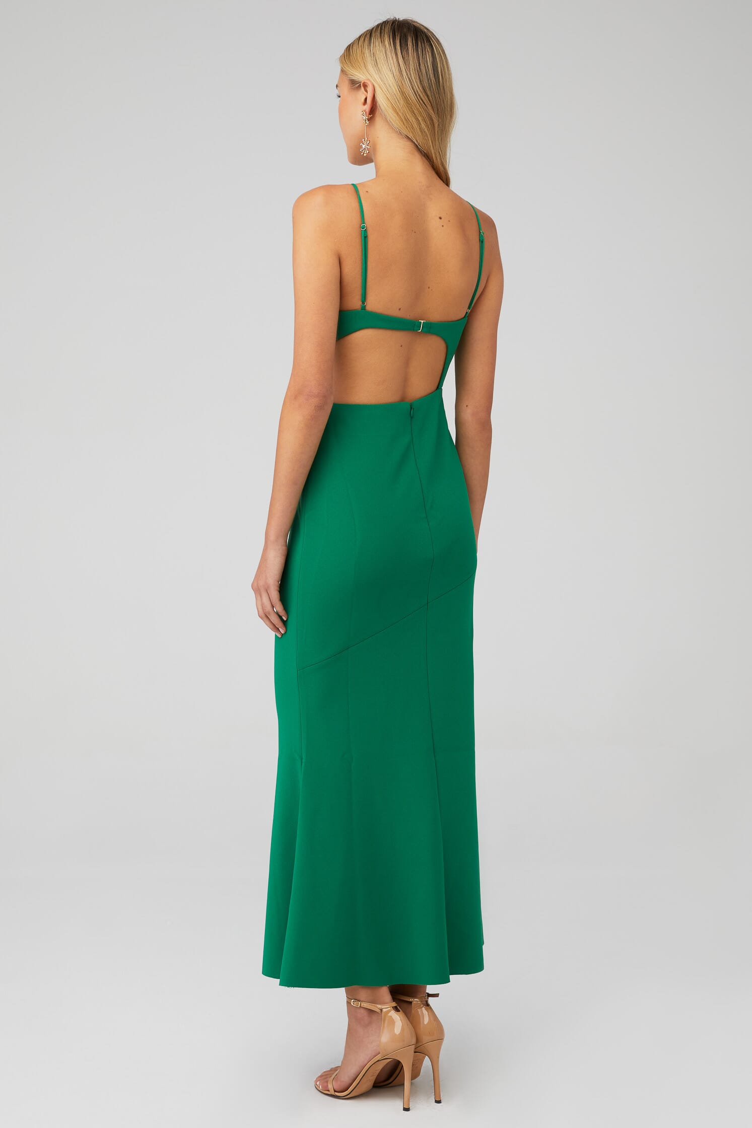 navy blue dress for baby girl One Shoulder Emerald Long Dress 37522 main image 1
