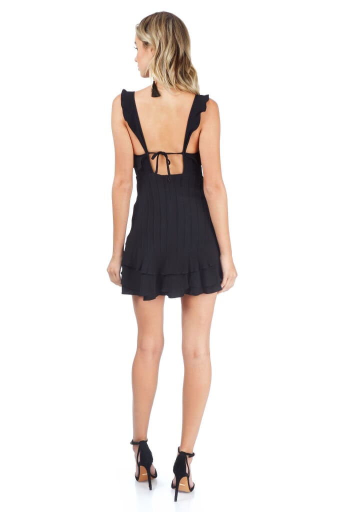 For Love & Lemons Poppy Mini Dress in Black FashionPass