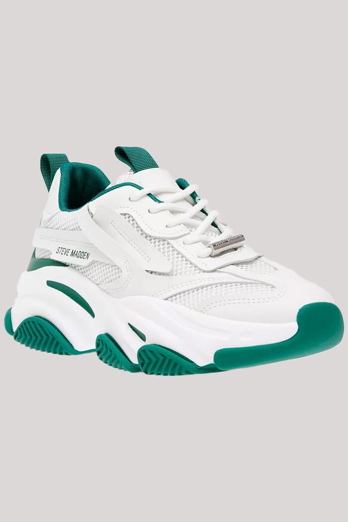 Steve Madden Possession White/Emerald Sneakers – Drift Clothing Co.