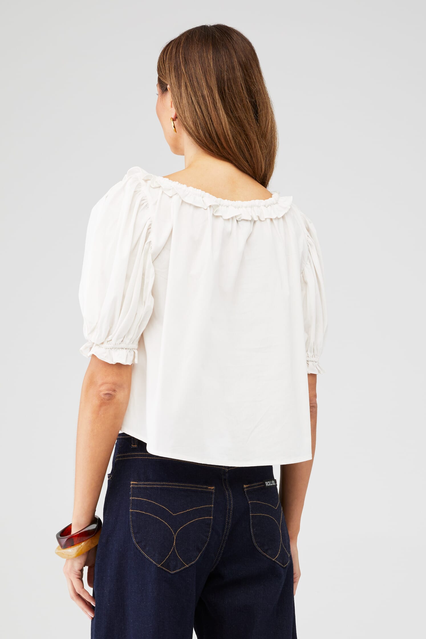 WeWoreWhat | Puff Sleeve Top in Ivory| FashionPass