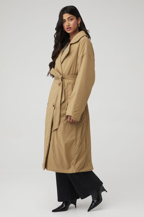 Ameri（アメリ）の「TURKEY ORGANIC FLARE TRENCH COAT