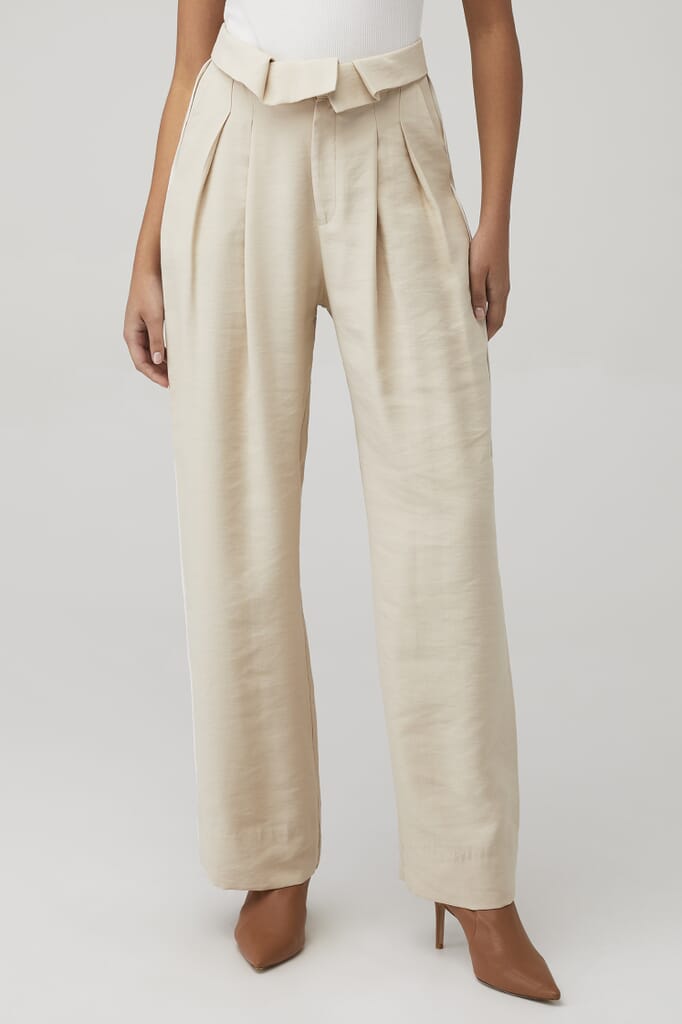 4th & Reckless Tall exclusive kick flare trouser in sage green