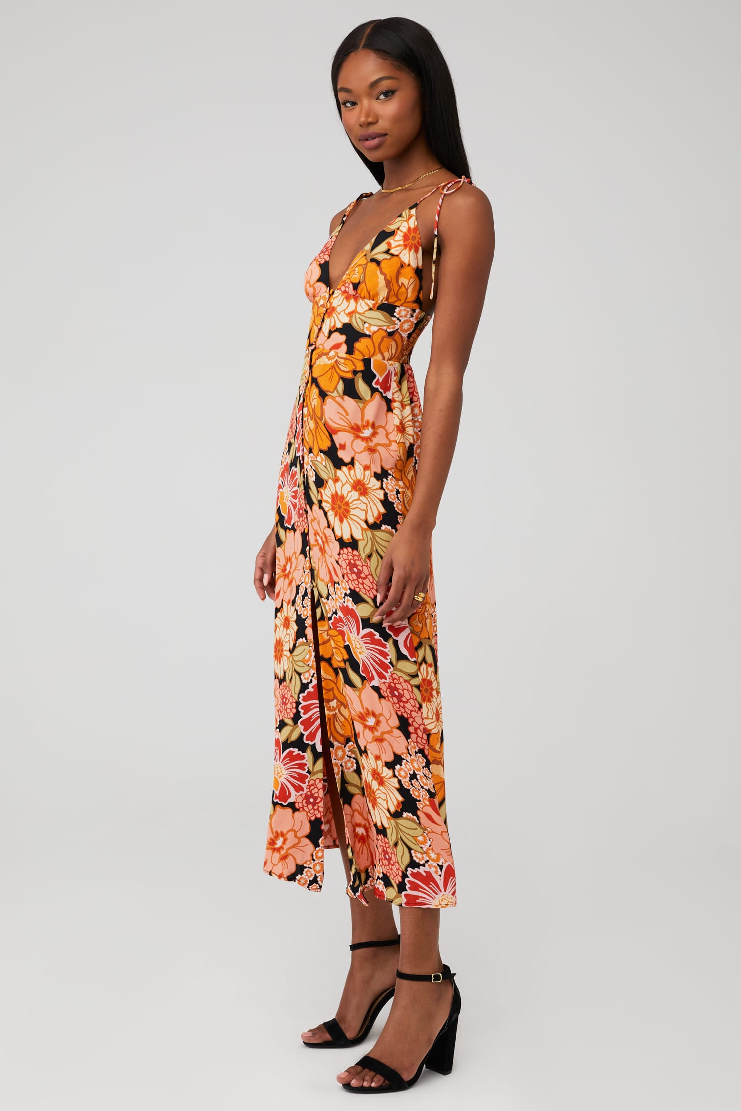 challis maxi dress Posh Peanut Challis Maxi Dress