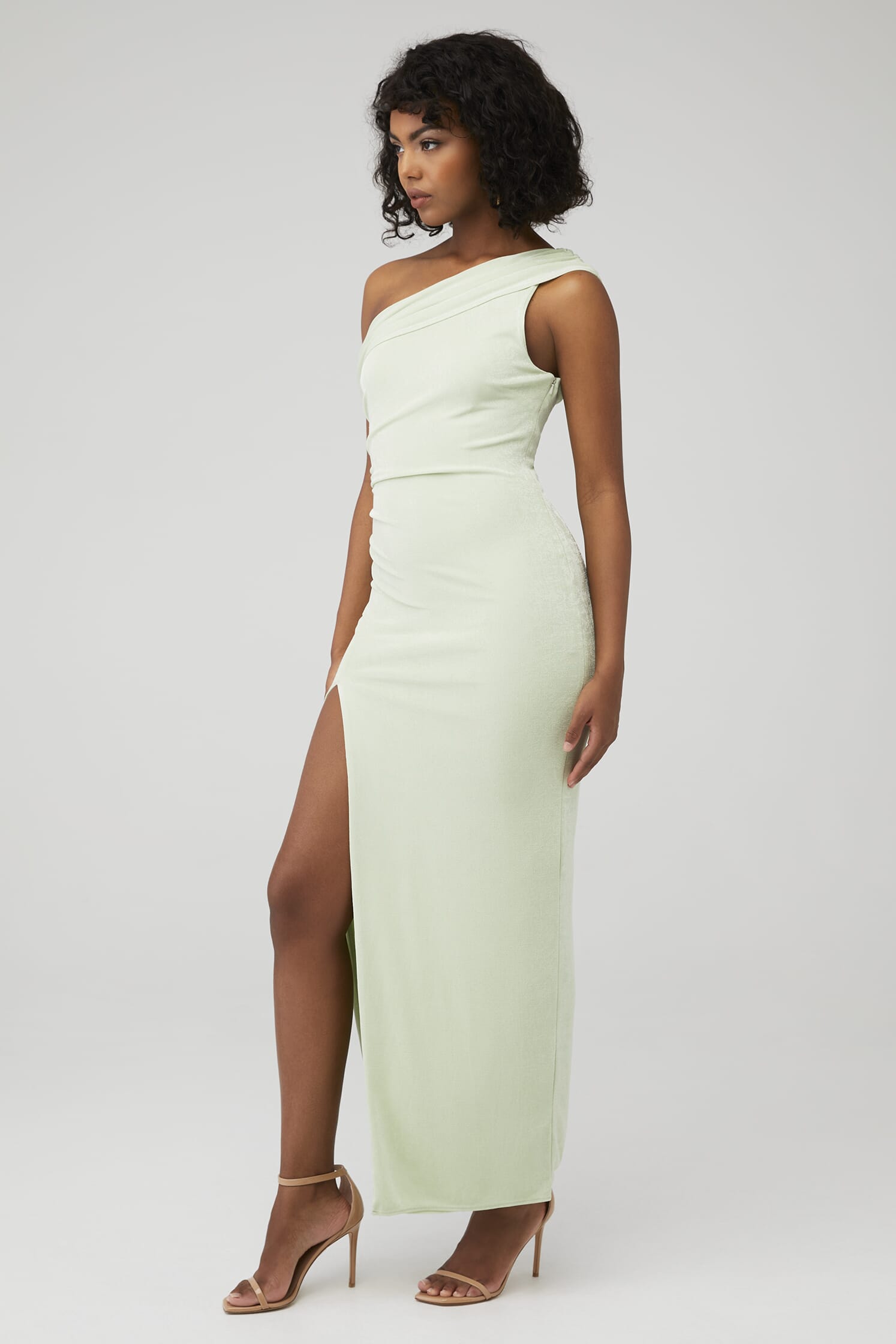 slim fit dress slacks Katie dress in green – Julie's Clothing main image 0