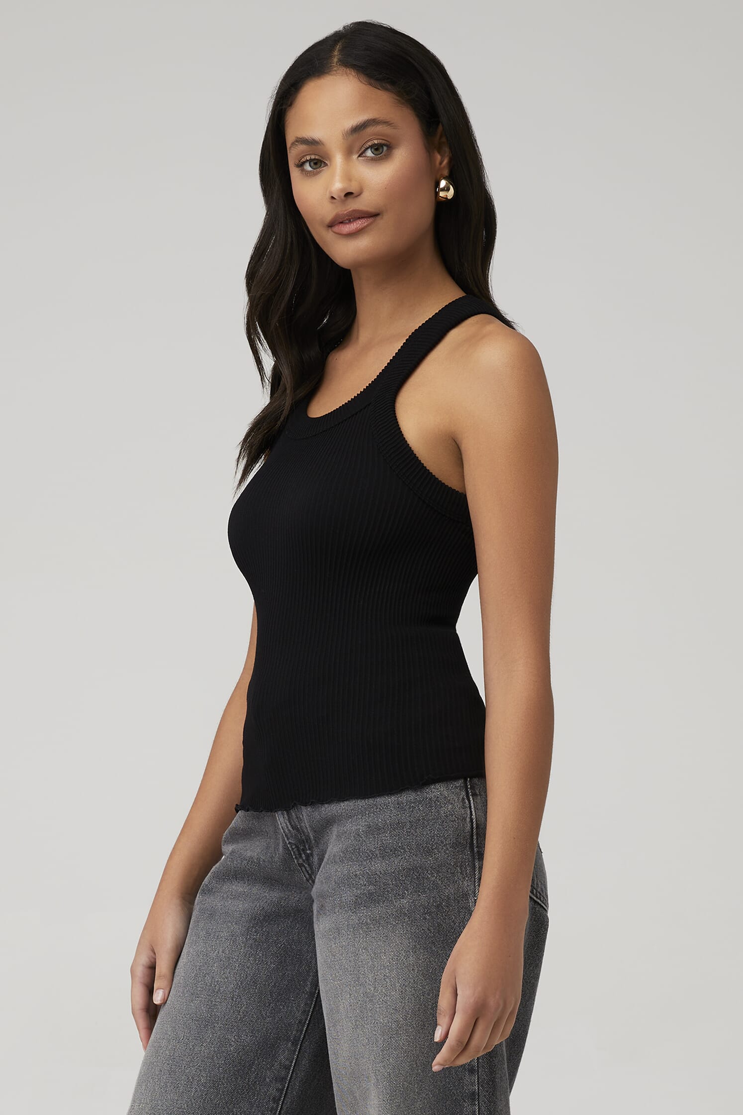 Bella Ladies 100% Cotton Tank Top, Large, Black at  Women's Clothing  store: Tank Top And Cami Shirts