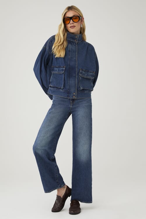 open lace back dress Levi's® Women's Ribcage Wide-Leg Jeans - Medium Indigo main image 0