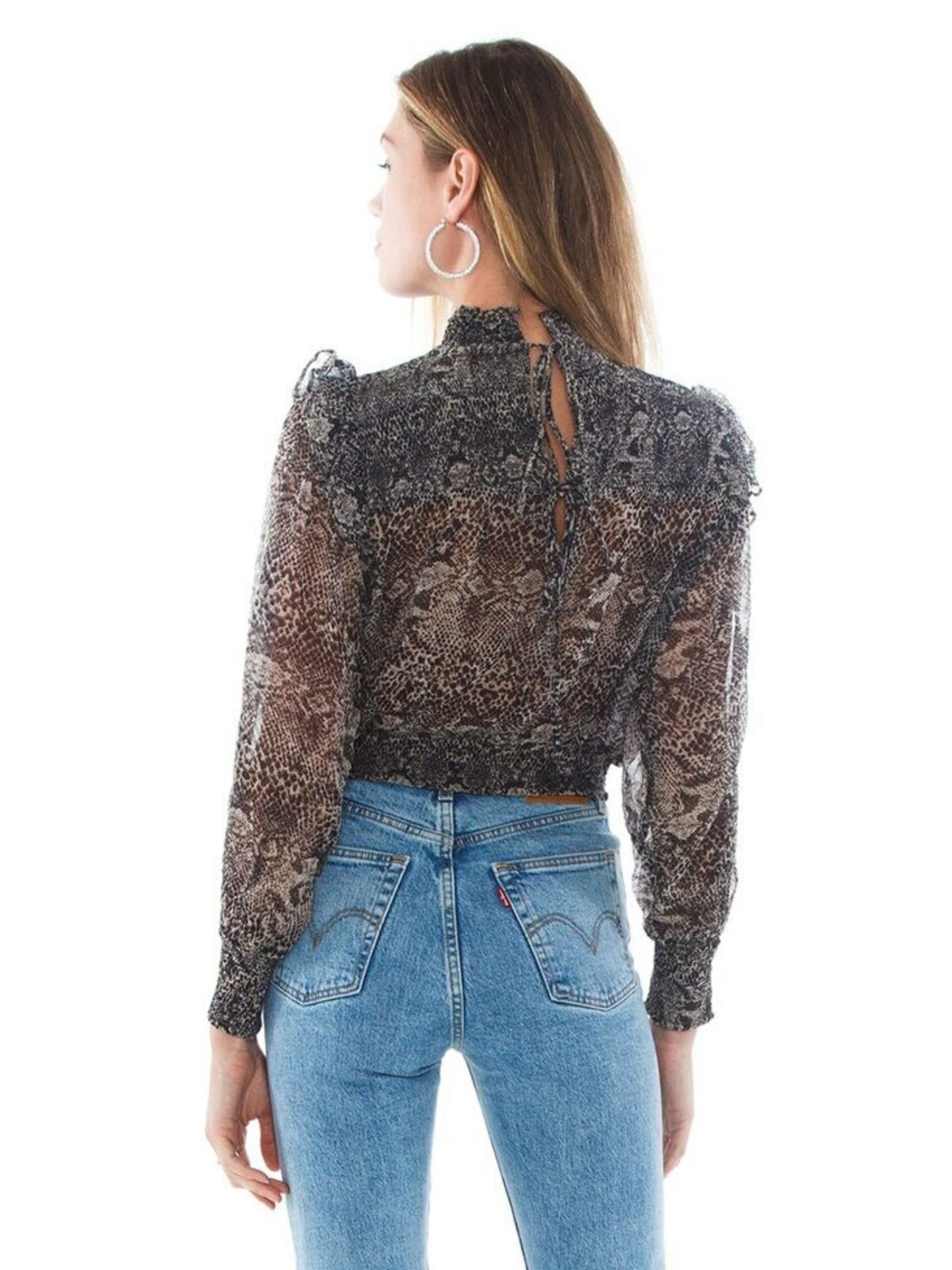 Free People Roma Blouse in Black
