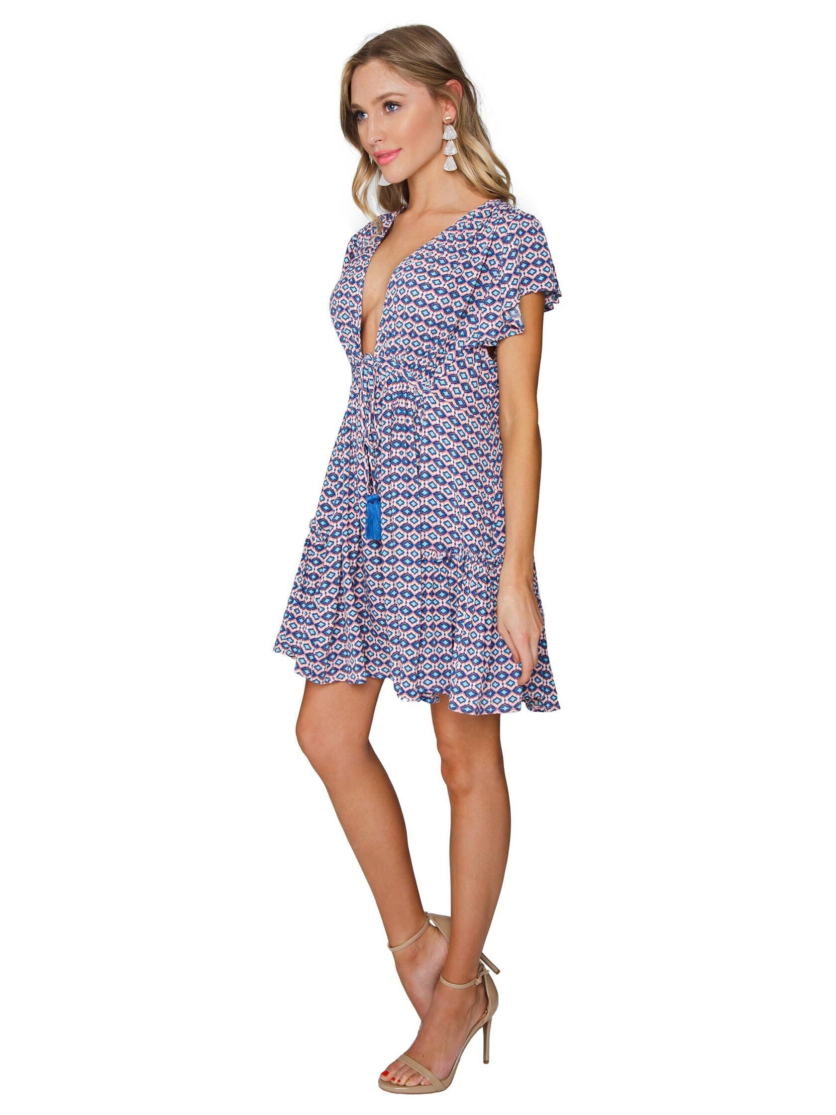 Roma Mini Dress in Blue | FashionPass