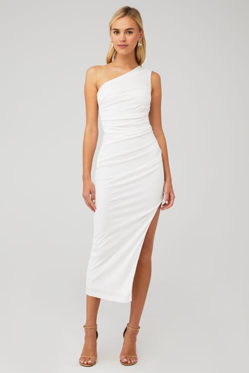 White bardot shop midi dress