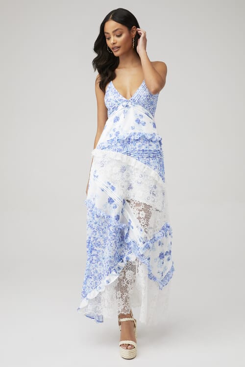 For Love Lemons Rosalyn Maxi Dress in Blue FashionPass