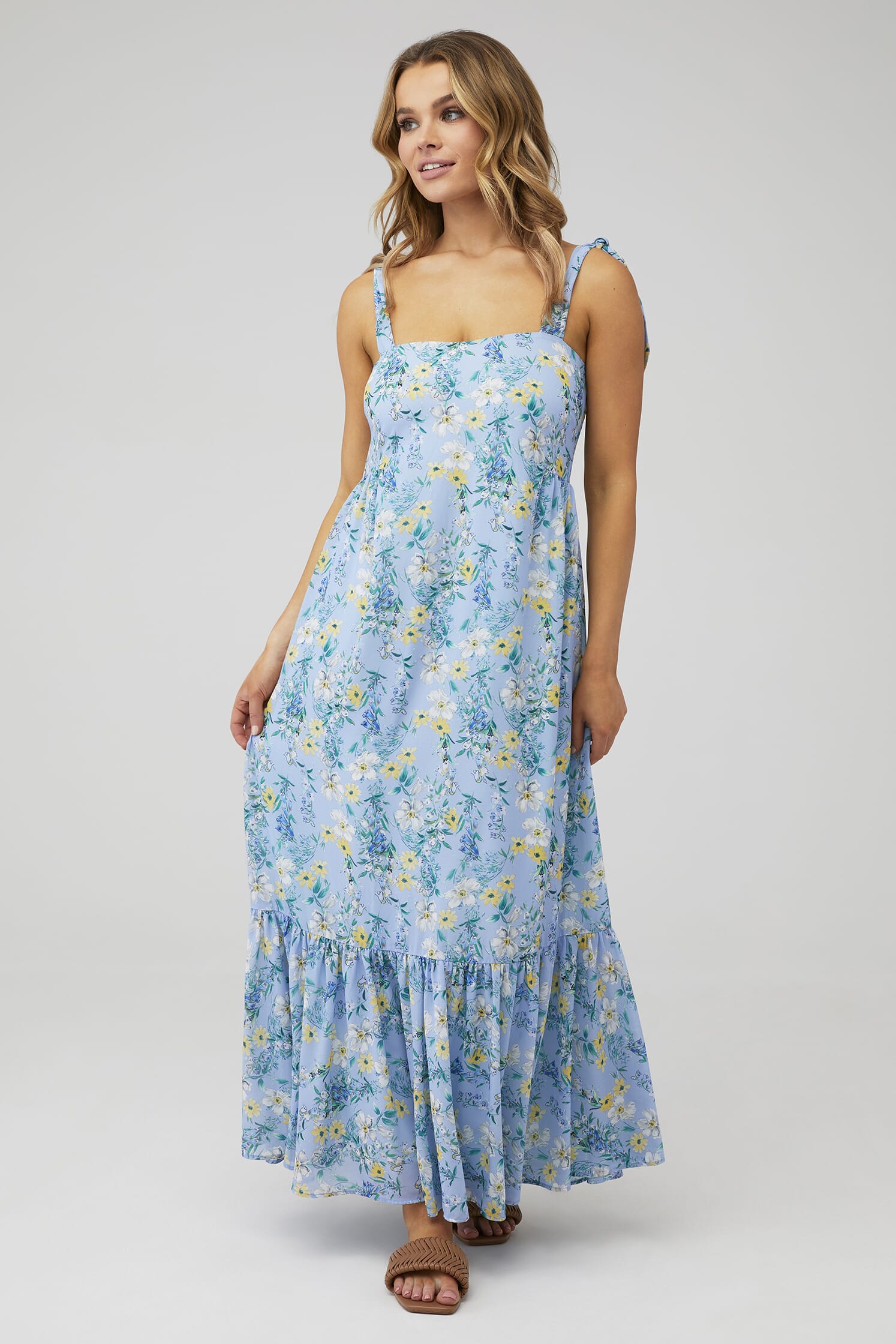 YUMI KIM Rosette Dress in Eden Blue| FashionPass