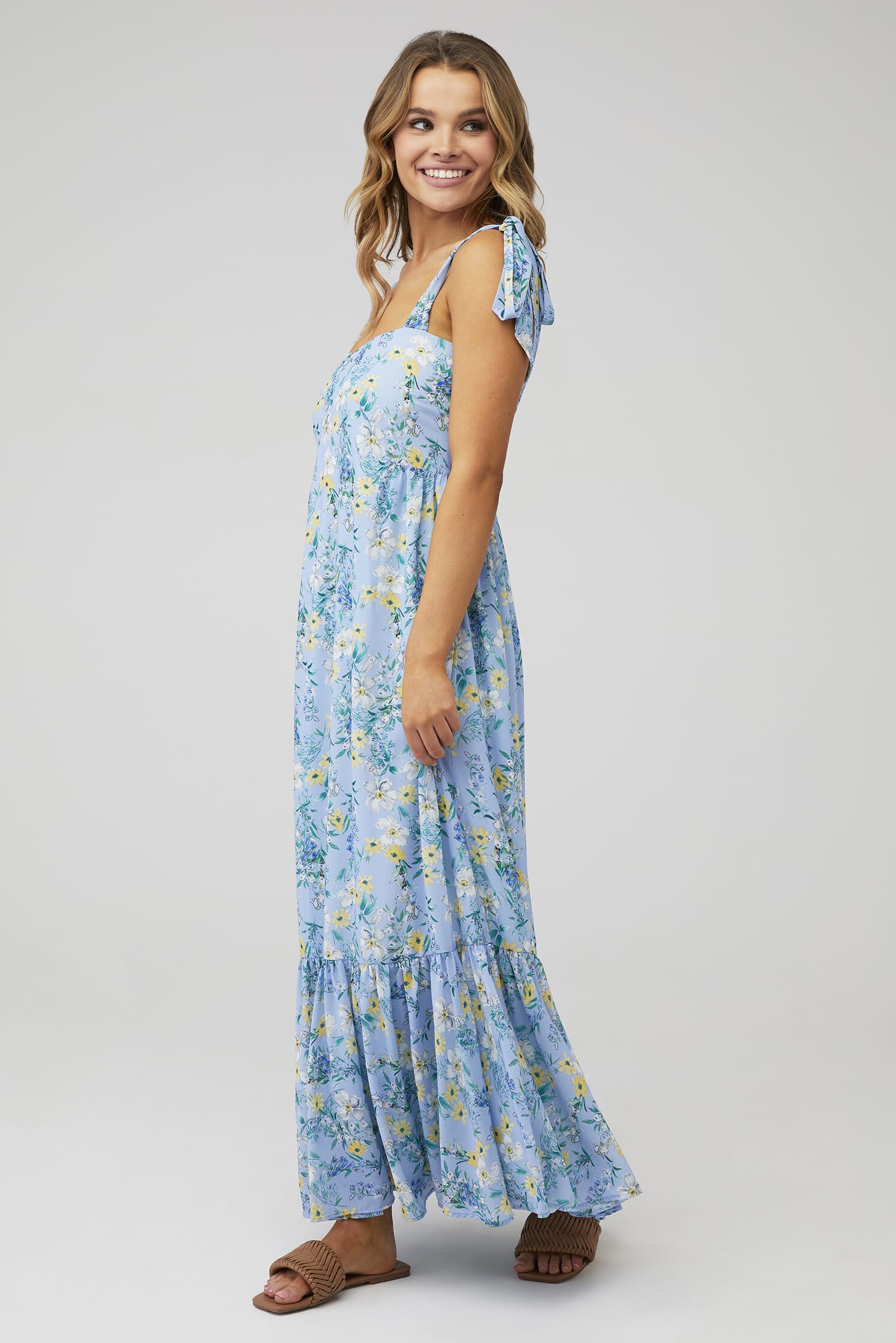 YUMI KIM Rosette Dress in Eden Blue| FashionPass