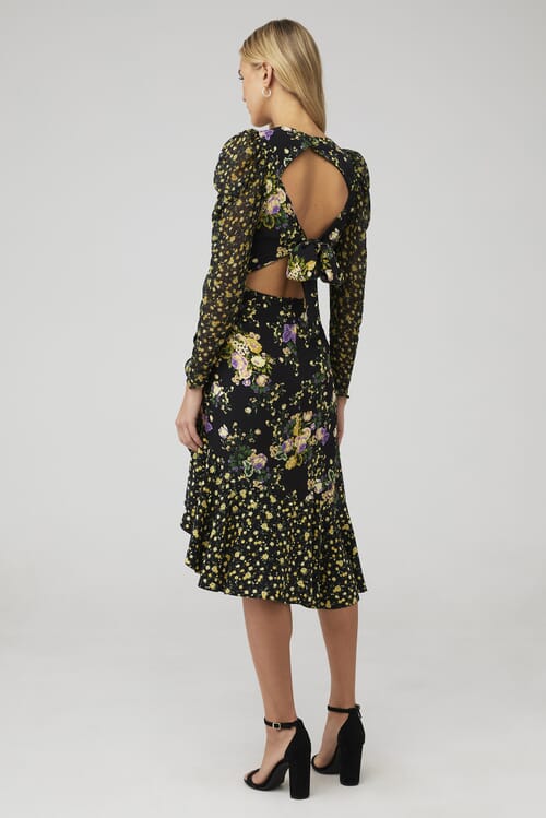 For Love & Lemons | Ross Midi Dress in October Floral| FashionPass
