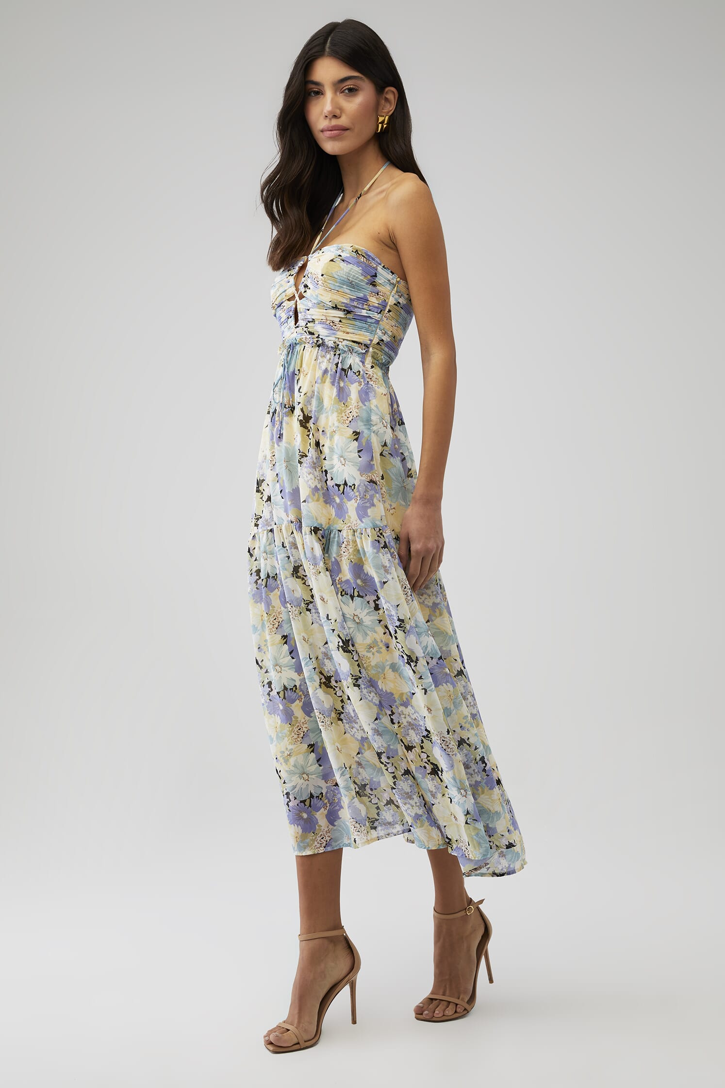 Blouse Designs Warehouse Mixed Animal Print Maxi Dress ASTR Rozina Dress In  Blue Green Floral| FashionPass