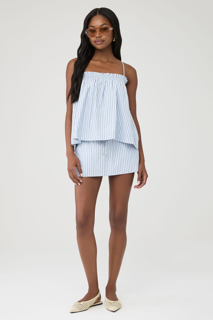 bodysuit dress with mesh overlay Blue Mesh Overlay Long Sleeve Bodysuit