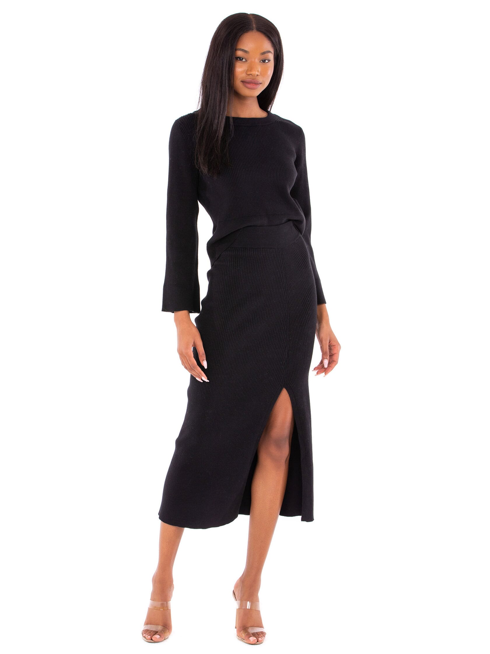 Splendid | Rumi Rib Skirt in Black| FashionPass