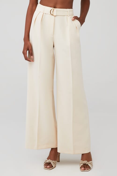 Bardot | Rumour Pin Tuck Pant in Beige| FashionPass