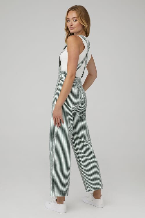 ROLLAS | Sailor Overalls in Basil Stripe| FashionPass