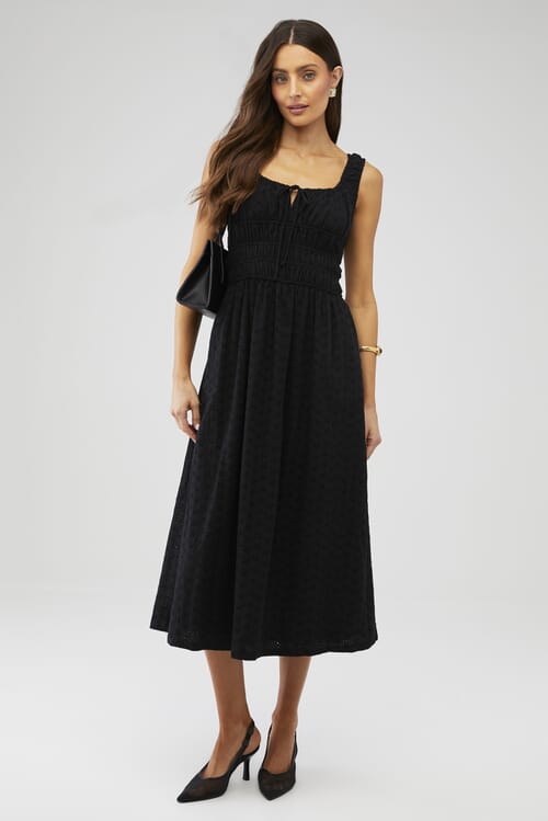 LoveShackFancy | X Fashionpass Clarissa Maxi Dress in Black