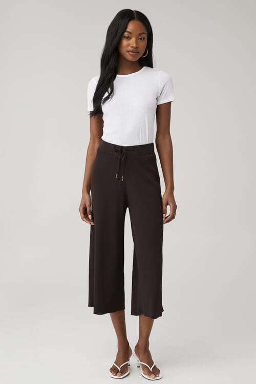 MINKPINK | Samira Rib Knit Culotte in Chocolate| FashionPass