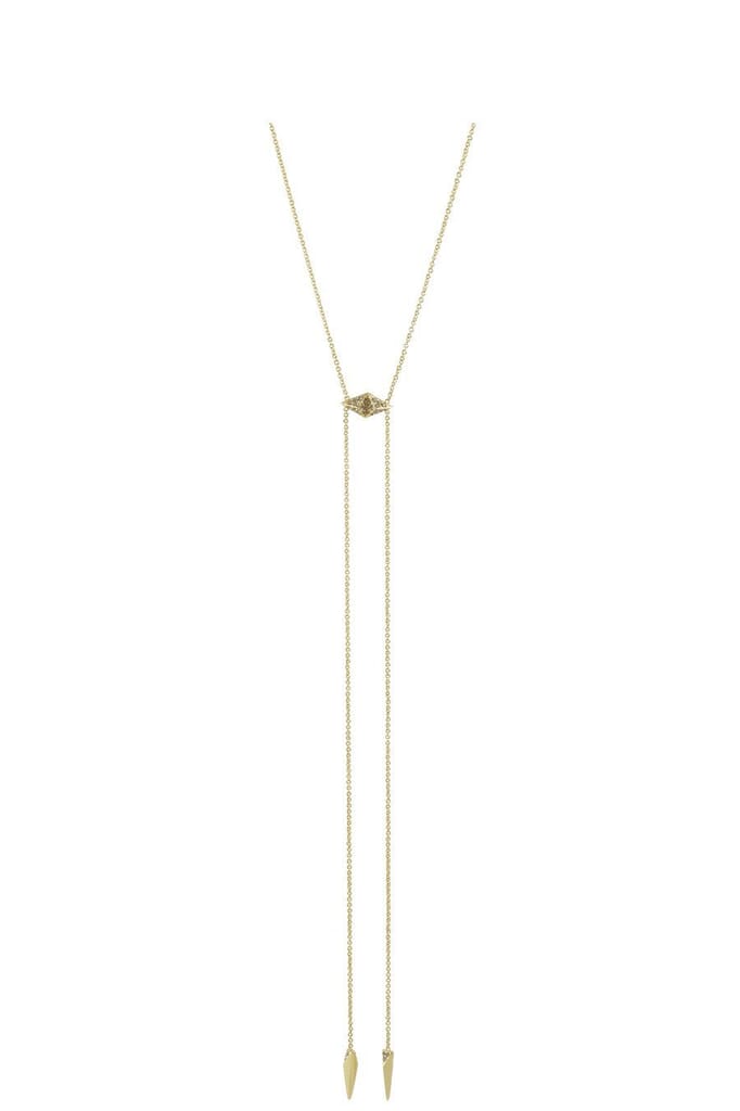 House of Harlow 1960 Gold Samo Bolo Tie Necklace in Gold