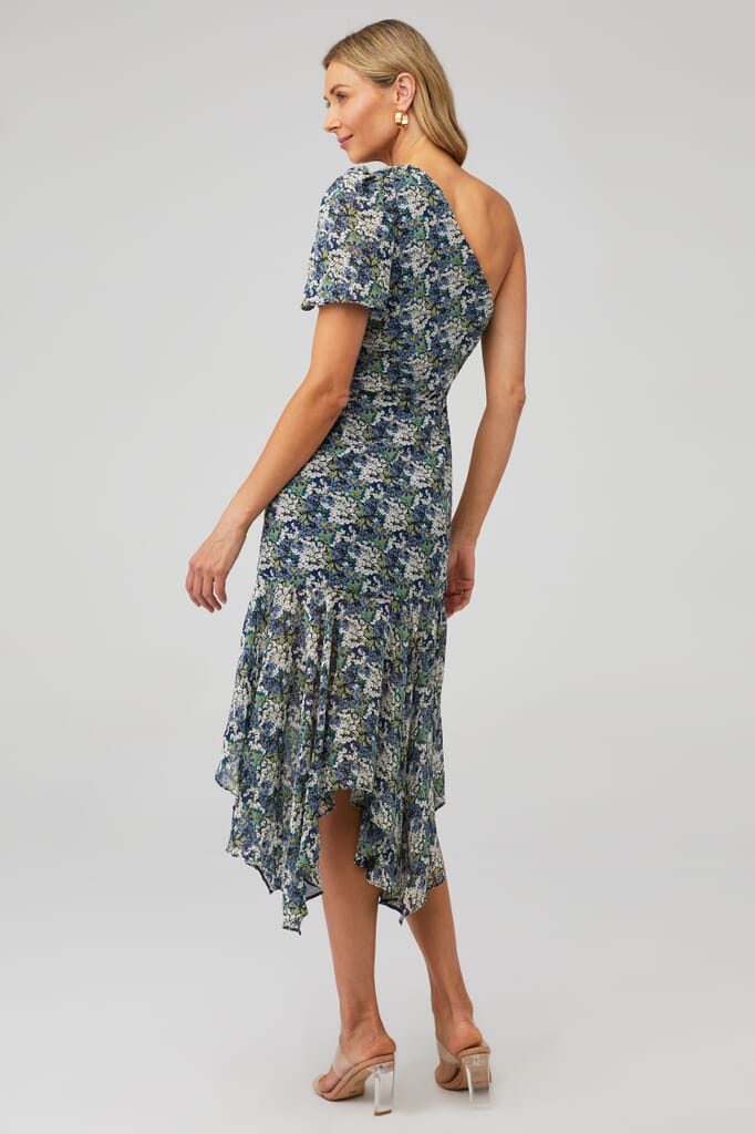 ASTR | Santorini Dress in Blue Green Floral | FashionPass