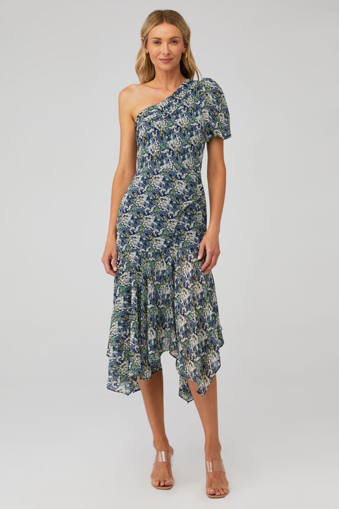 ASTR | Santorini Dress in Blue Green Floral| FashionPass