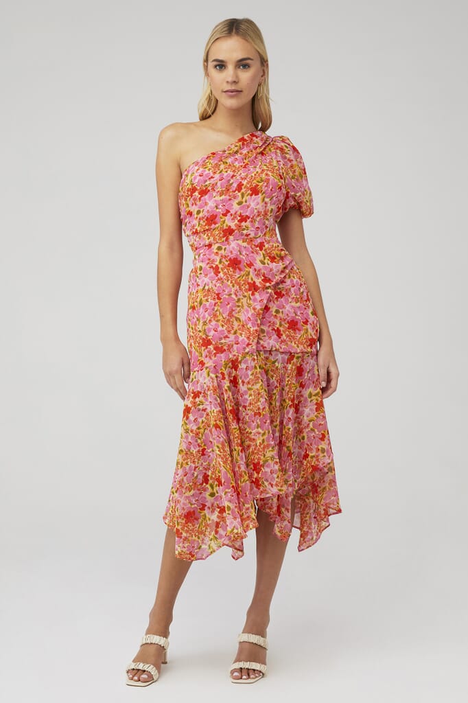 ASTR Santorini Dress in Pink Multi Floral FashionPass