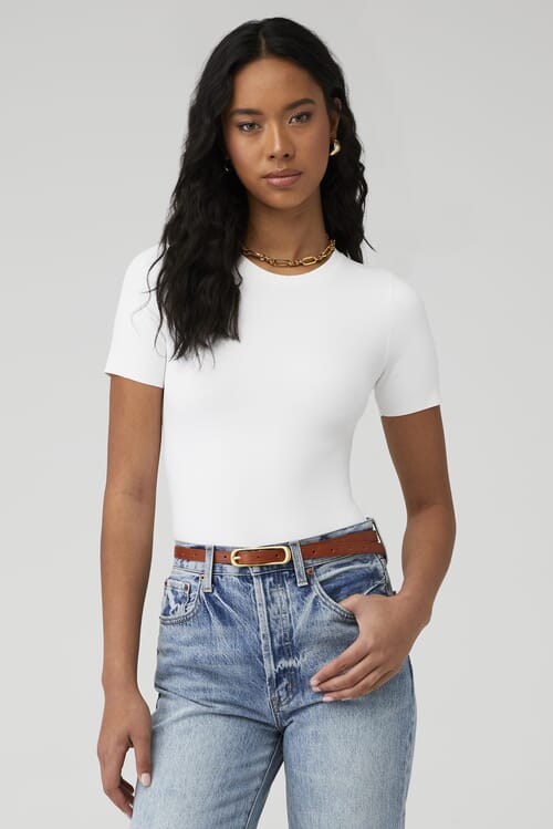 Free People | Wait A Minute Baby Tee in Bright White