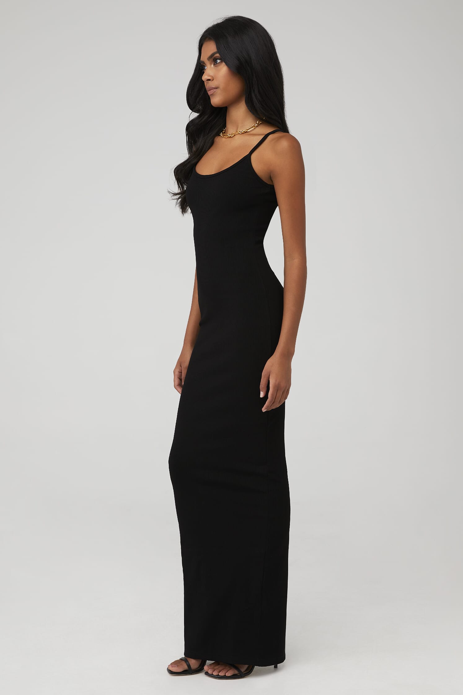 Bumpsuit | Sculpting Rib Maxi Dress in Black| FashionPass Bumpsuit | Sculpting Rib Maxi Dress in Black| FashionPass