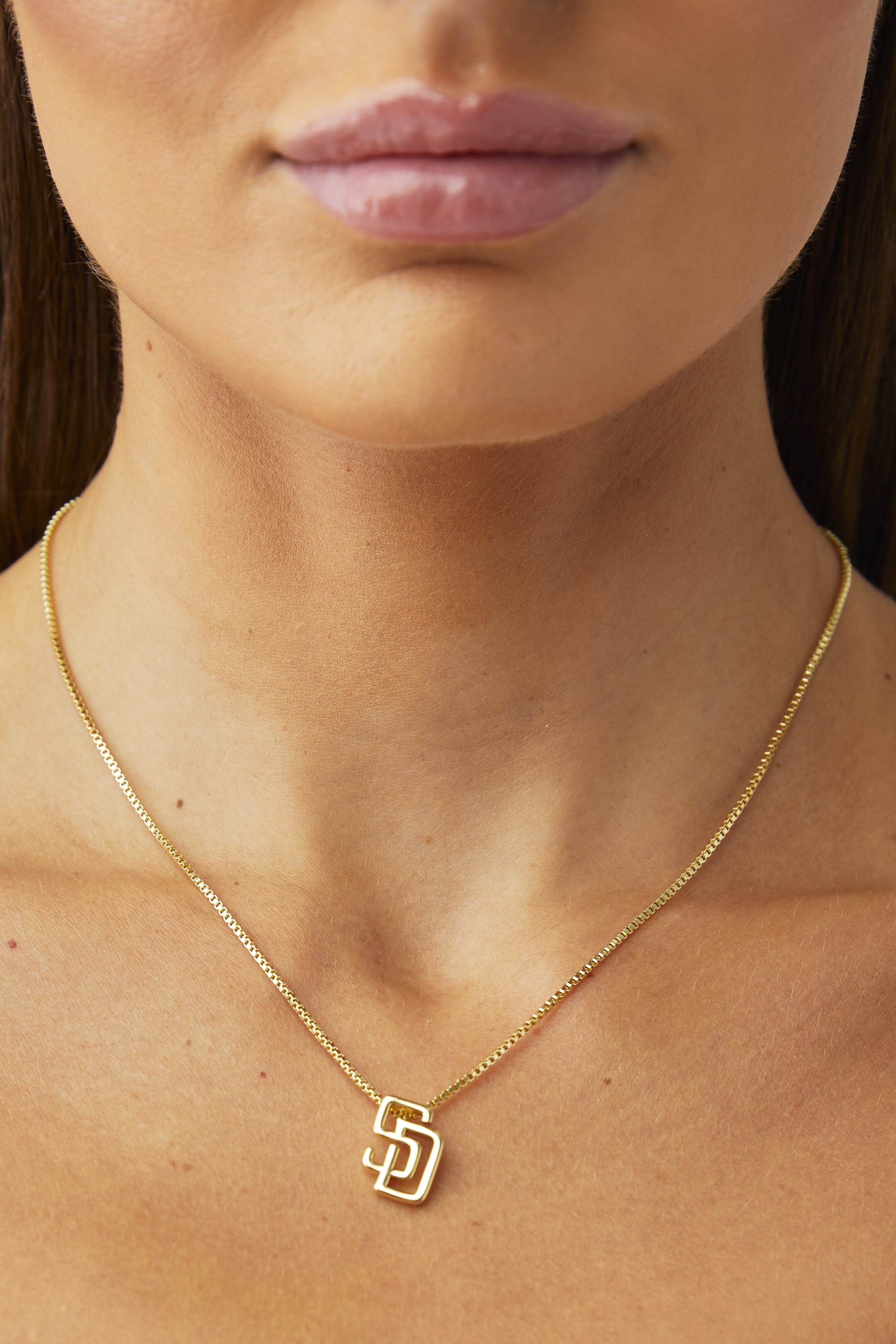 Luv Aj Sd Tilted Charm Necklace in Gold| FashionPass