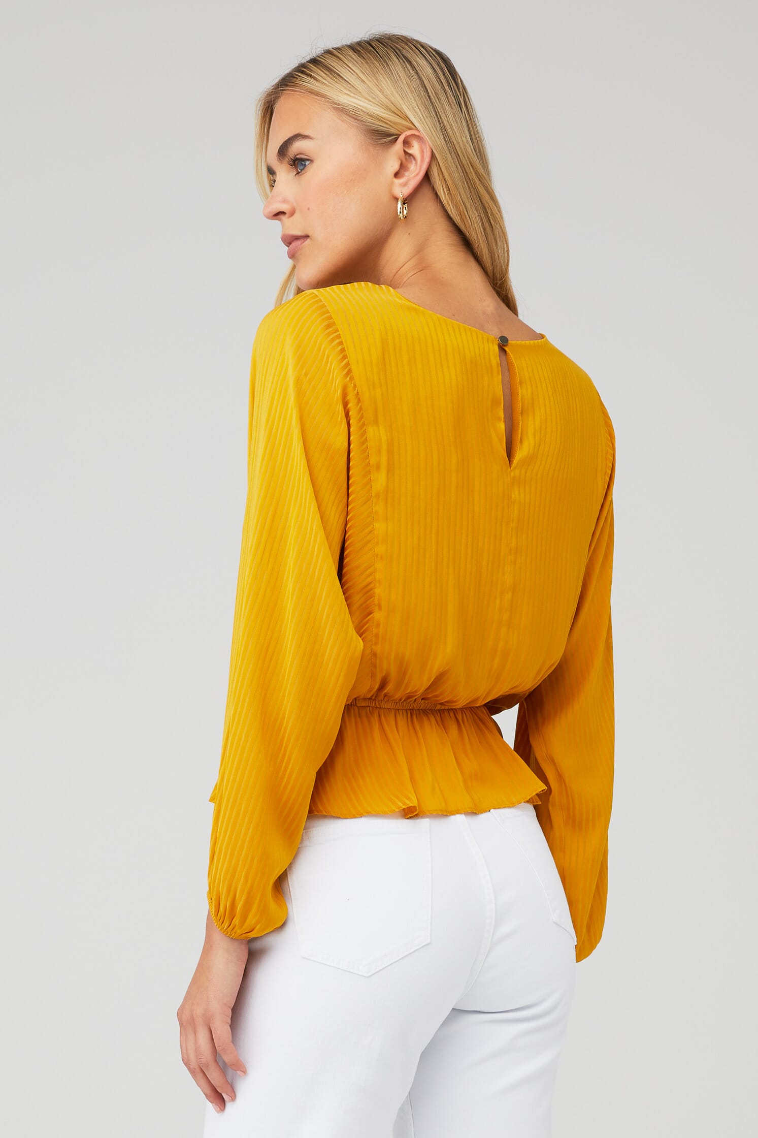 1.STATE Shadow Dolman Sleeve Blouse in Honey Pot
