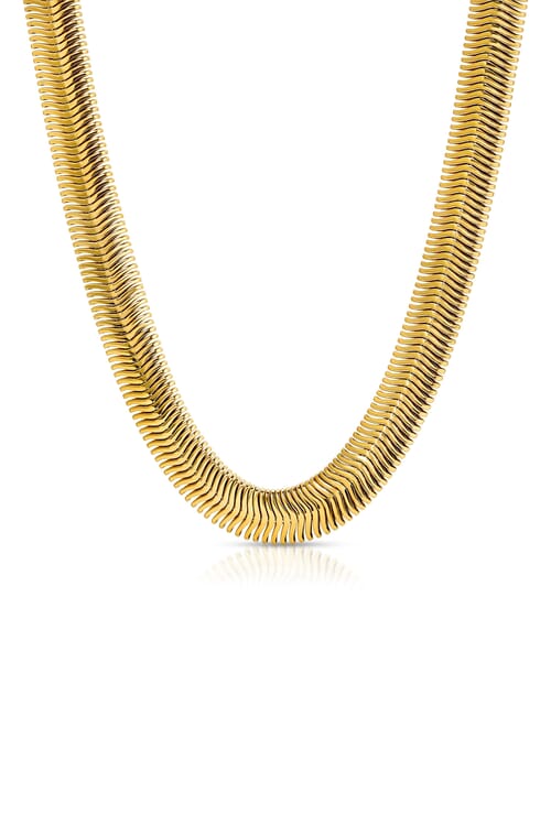 Natalie B Jewelry | Shayne Slinky Chain Necklace In Gold| FashionPass