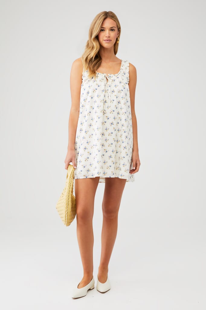 knee length dresses for ladies For Love & Lemons Clementine Mini Dress – Mikinola