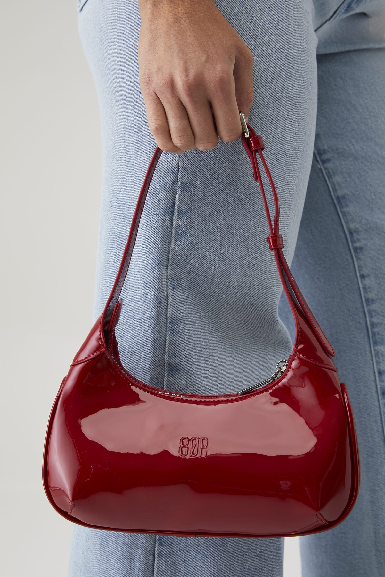 8 Other Reasons Burgundy Sherpa Faux Leather Shoulder Bag Wine Red Bag 8 Other Reasons | Emily Shoulder Bag in Red| FashionPass main image 3