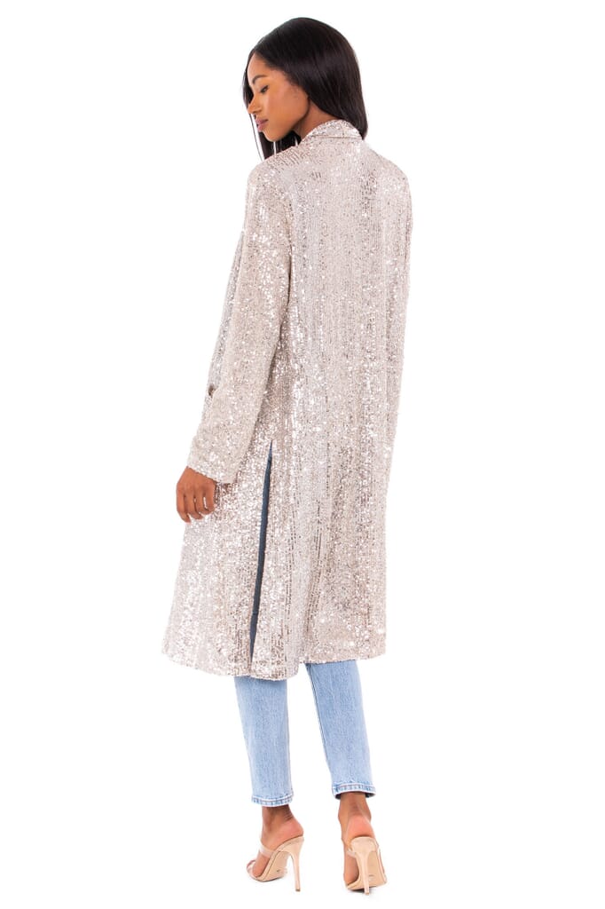 Showstopper Sequin Duster - Silver