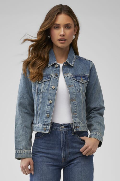 ジャケット GOOD AMERICAN Shrunk Trucker Jacket 65799218 Good American Shrunken Trucker Jacket | Saks Fifth Avenue